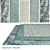 Luxurious Silk and Wool Blend Carpets - Set of 5 3D model small image 1