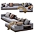 Sleek Connery Sofa by Minotti 3D model small image 4