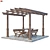 Pergola Bench Table Set 3D model small image 1