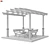Pergola Bench Table Set 3D model small image 3