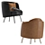 Luxury Italian Leather Armchair - Ditre italia LUCIA 3D model small image 3