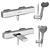 HANSGROHE Ecostat Raindance Novus Loop: Adjustable Shower Set with Watering Can 3D model small image 4