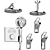 HANSGROHE Ecostat Raindance Novus Loop: Adjustable Shower Set with Watering Can 3D model small image 7