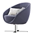 Elegant Boule Armchair 3D model small image 3