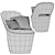 Elegant Eddy Accent Chair: Contemporary Style Statement 3D model small image 5