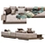 Sleek Connery Sofa by Minotti 3D model small image 3