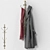 Stylish Wall Mounted Coat Rack 3D model small image 1