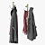 Stylish Wall Mounted Coat Rack 3D model small image 3