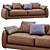 Luxurious Leather Sofa: James By Montauksofa 3D model small image 1