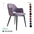 Elegant Velvet Armrest Chair 3D model small image 1