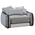 Elegant James Armchair: Modern, Stylish 3D model small image 5