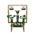 Wooden Plant Collection Stand 3D model small image 2