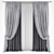 Stylish Polys Curtains 3D model small image 1