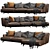 Sleek Leather Chaise Lounge: Poliform Tribeca 3D model small image 2