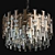 Elegant Crystal Pendant Chandelier 3D model small image 1