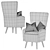 Modern Aster Armchair: Stylish Comfort 3D model small image 5