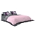 Premium Linen Bed Set 3D model small image 2