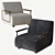 Modern Italian Design: Gin Armchair 3D model small image 2