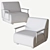 Modern Italian Design: Gin Armchair 3D model small image 3