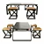 Elegant Loft Dining Set 3D model small image 1