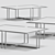 Italian Design Cocoon Dining Table 3D model small image 3