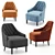 Elegant Berto Armchair: Luxurious Comfort 3D model small image 1