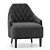 Elegant Berto Armchair: Luxurious Comfort 3D model small image 2