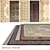 DOVLET HOUSE 5pc Carpets Bundle (Part 600) 3D model small image 1
