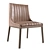 Vintage Leather Dining Chair 3D model small image 1