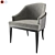 Sophisticated Wolfe Dining Chair 3D model small image 1