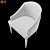 Sophisticated Wolfe Dining Chair 3D model small image 4