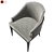 Sophisticated Wolfe Dining Chair 3D model small image 5