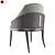 Sophisticated Wolfe Dining Chair 3D model small image 7