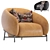 CURL Leather Armchair: Cider Edition 3D model small image 1