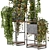  Rusty Concrete Pot Indoor Plants - Set 67 3D model small image 4