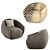 Modern Wendelbo Lobby Armchair 3D model small image 4