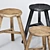 Wooden Accent Stool: Versatile and Stylish 3D model small image 4