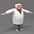 Friendly Doctor Cartoon Character 3D model small image 1