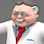 Friendly Doctor Cartoon Character 3D model small image 3