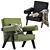 Timeless Pierre Jeanneret Leather Armchair 3D model small image 4