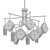 Elegant Faceted Glass Chandelier 3D model small image 2