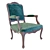 Elegant Velvet Armchair 3D model small image 4