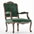 Elegant Velvet Armchair 3D model small image 7