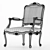 Elegant Velvet Armchair 3D model small image 9