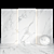 Elegant White Marble Tiles: Exquisite Luxe Finish 3D model small image 2