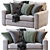 Pearce Square Arm Upholstered Sofa 3D model small image 1