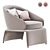 Modern Minotti HALLEY Armchair 3D model small image 1