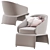 Modern Minotti HALLEY Armchair 3D model small image 2