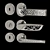 Exquisite German Door Handles 3D model small image 2