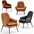 Elegant Wendelbo Hug Lounge Chair 3D model small image 1